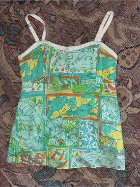 Lily Pulitzer Playful Print Cami Top - Mint & Yellow